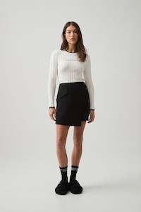 Sale Knitwear Jumpers: Contrast Long Sleeve Rib Knit Top 438
