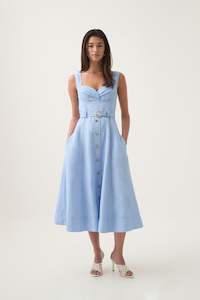 Midi Dresses: Primary Belted Midi Dress