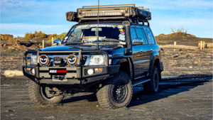 Rockarmor Premium Steel Bullbar To Suit Nissan Patrol Gu4 2005 To Current (Full &hellip;