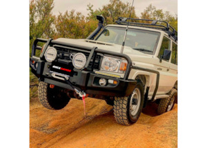 Rockarmor Premium Steel Bullbar To Suit Toyota Landcruiser 76/78/79 2005+ (Full &hellip;