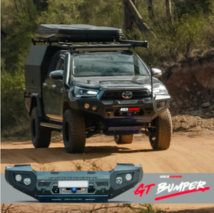 Rockarmor Bullbars: Rockarmor Gt Steel Hoopless Bullbar - Toyota Hilux 2020+ Bar Replacement