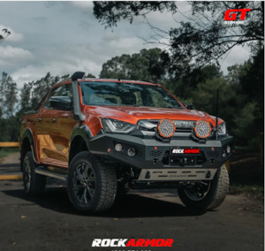 Rockarmor Bullbars: Rockarmor Gt Steel Hoopless  Bullbar - Isuzu Dmax08/2020+ (Full Bar Replacement)