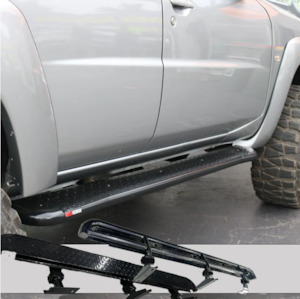 Rockarmor Steel Rockslider Side Steps To Suit Nissan Patrol Y61 Gu1 & Gu4 1998 To Current
