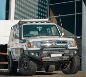 Rockarmor Gt Steel Hoopless Bullbar - Toyota 78 Troopy 2007-2023 (Full Bar Replacement)