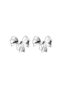 Earrings: Silver Bow Earrings