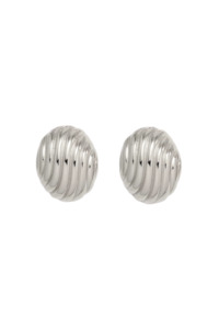 Earrings: Sculpt Earring - Silver