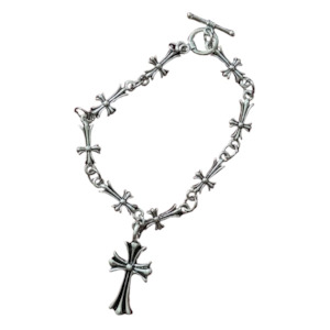 Bracelets: Chrome Cross Bracelet/Anklet