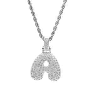 Bubble Initial Necklace (Customisable) - Silver