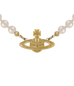 Saturn Pearl Choker- Gold