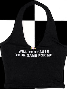 Rentals: Will you Halter in Black (S)