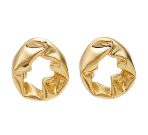 Scrunch Earrings - Gold