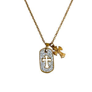 In God We Trust Capsule: Twin Cross Tag Chain *PRE-ORDER*