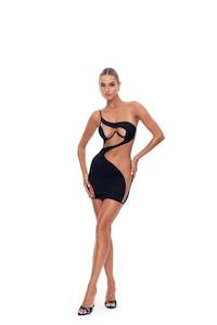 Mini Dress: Carmen Dress- Deep Nude (S)