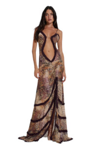 Maxi Dress: Fatale Maxi Dress in Sunrose