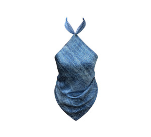 Tops: Cowboys Of Habit Denim Silk Top