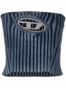 Tops: Diesel Logo Plaque Bandeau Top (M)