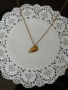 All: SS47 Flaming B Pendent *WATERPROOF & TARNISH-PROOF*