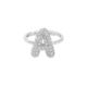 Bubble Initial Ring - Silver