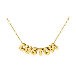 All: Personalised Bubble Necklace -Gold/Silver