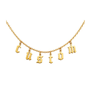 All: Custom Name Charm Necklace - Gold/Silver