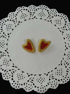 Sample Sale: SS22 Orange Heart Earrings
