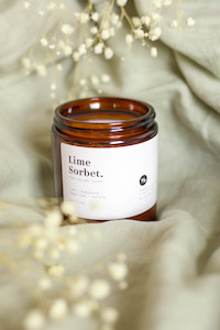 soy candle: Soy Candle | Lime Sorbet | Lime + Grapefruit & Sugar Cane