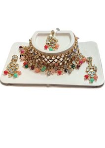 Multi Color With Mirror Work Necklace Set