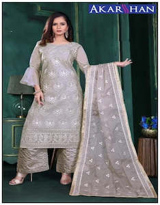 Salwar Kameez Plus Size: Embroidered Plazo Pakistani Kameez