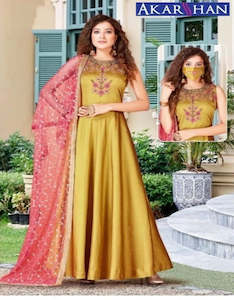 Salwar Kameez Plus Size: Silk Flair Kameez
