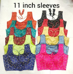 Readymade Blouses: Silk Zari Embroidered Blouse