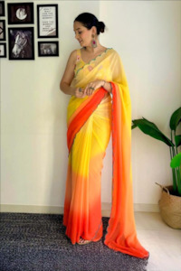 Georgette Saree with Embroidered Blouse