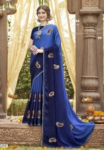 Printed Sarees: Radha Swarovski Chiffon Printed Saree