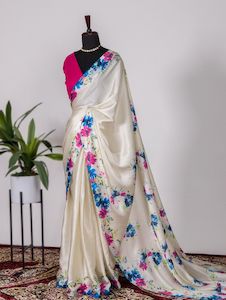 Digital Printed Silk Saree