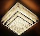 Rectangular LED Ceiling Light Fixture Modern Crystal Chandelier