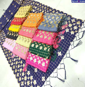 Dupatta: Soft Silk Dupatta with Gotta Patti Work