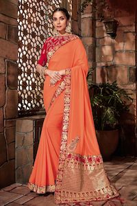 Designer Pure Crabe Silk Saree