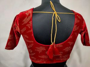Readymade Blouses: Velvet Stretchable readymade Blouse