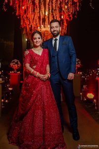 Unstitched Semi Stitched Lehenga: Semi Stitched Red Lehenga Choli