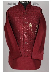 Kids Boy Modi Suit With Sequence Jacket