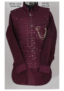 Kids Boy Modi Suit With Sequence Jacket