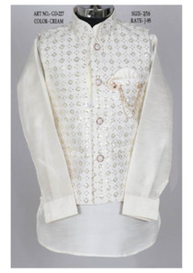 Kids Boy Modi Suit With Sequence Jacket