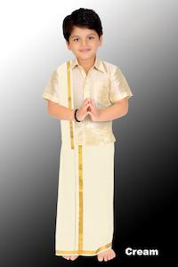 Father Son Combo South Indian Dhoti Suit