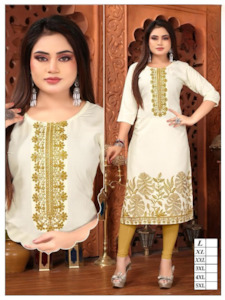 Kurti Plus Size: Rayon Kurti with Handwork & Embroidery