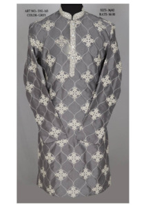 Men's Mirror Work Embroidered Kurta Pajama Set