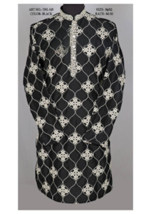 Men's Mirror Work Embroidered Kurta Pajama Set