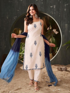Salwar Kameez: Designer Cotton Flex Suit
