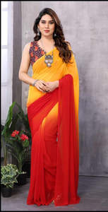 Georgette Pre-Pleated Readymade Saree