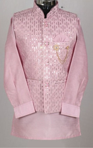 Kids Boy Modi Suit With Sequence Jacket