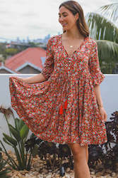 Sale: Skylar Button front Mini Dress - DREAMCATCHER