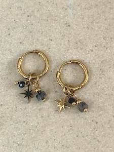Earrings: Midnight Star Hoops